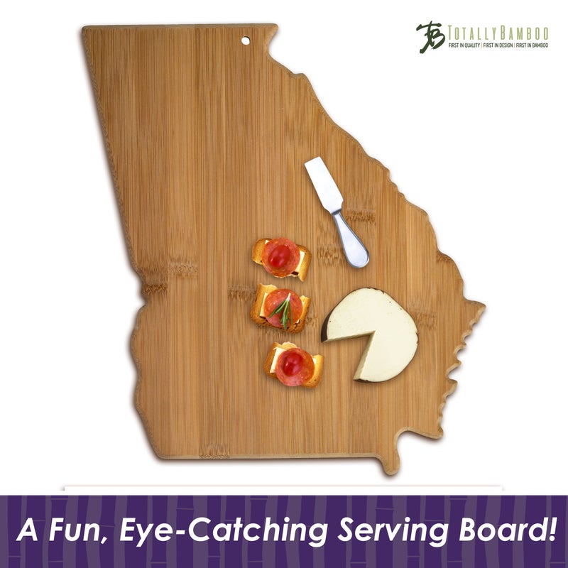 Totally Bamboo Georgia State Shaped Bamboo Serving & Cutting Board - Image 2